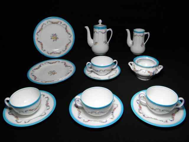 Appraisal: Partial Mintons porcelain tea set Includes pieces Blue rim and