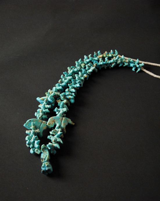 Appraisal: A Chunky Southwestern Turquoise Necklace with many fetish animal beads