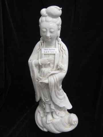 Appraisal: Chinese Blanc de chene Porcelain Figureof Kuan Yin ''