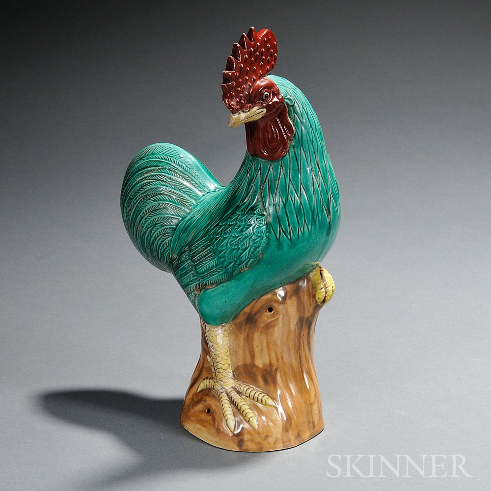 Appraisal: Famille Verte Rooster China th century depicting a rooster standing