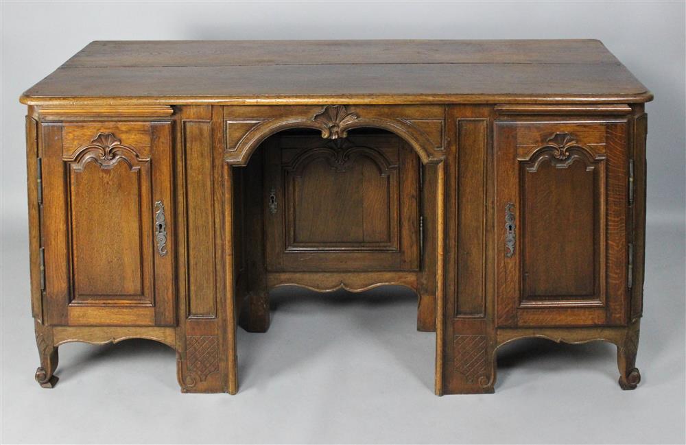 Appraisal: LOUIS XV PROVINCIAL STYLE OAK WRITING DESK h w d