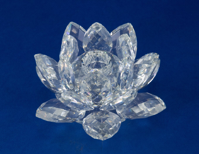 Appraisal: Swarovski Candleholder Water Lily Original Box And Certificate Diameter Inches