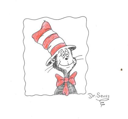 Appraisal: pieces Original Drawings Geisel Theodore Seuss Dr The Cat in