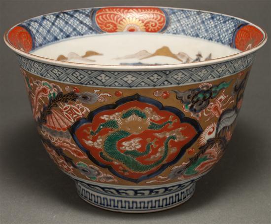 Appraisal: Japanese Imari porcelain jardiniere fourth quarter- th century exterior with