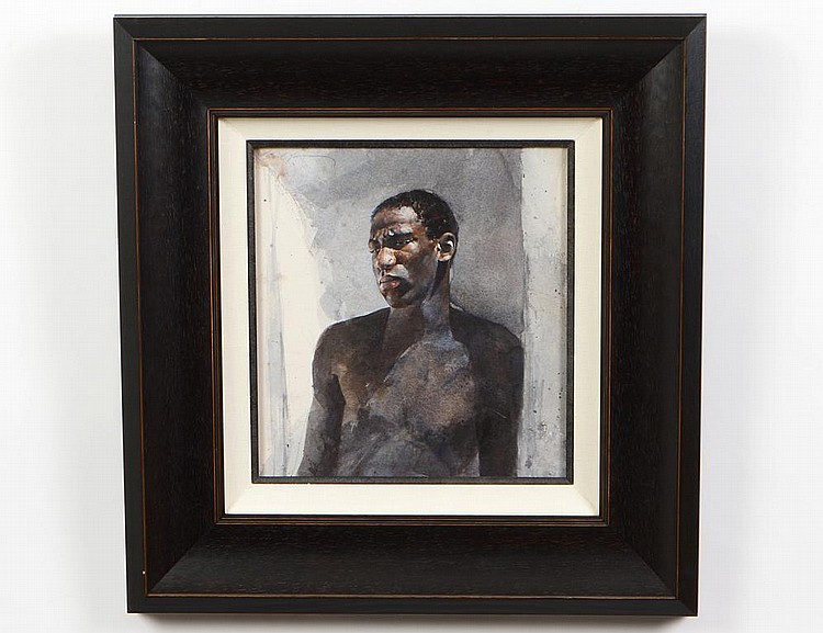 Appraisal: STEPHEN SCOTT YOUNG AMERICAN BORN Study for Quenton Signed u