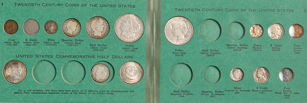 Appraisal: Twentieth Century Coins of the United States Incomplete Twentieth Century