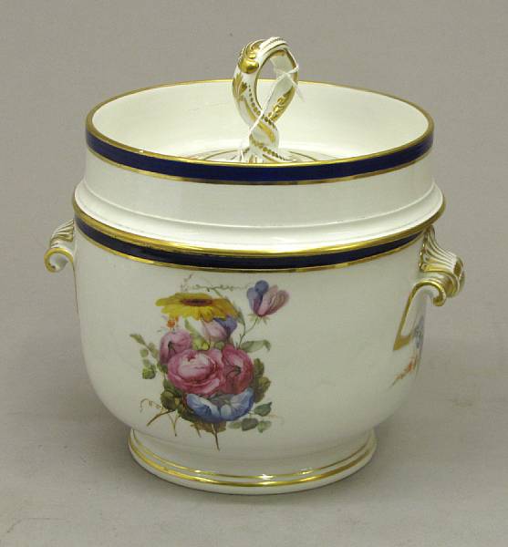 Appraisal: A Crown Derby porcelain fruit cooler late th century Flanked