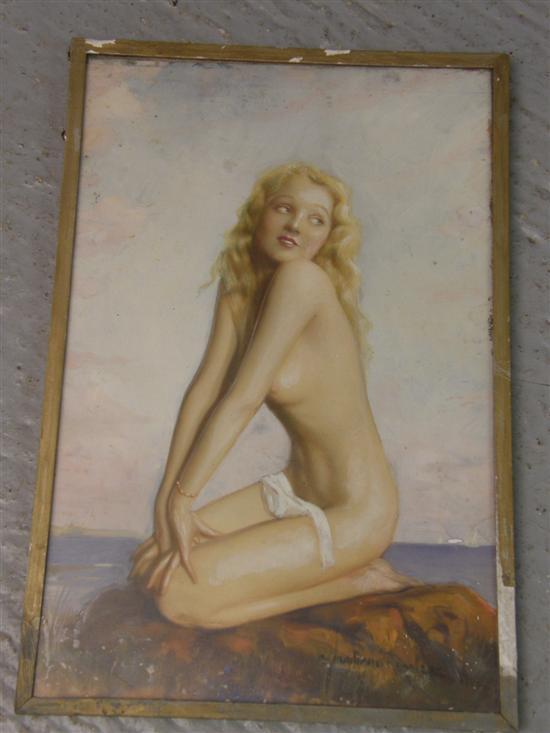 Appraisal: G Maillard Kesslere American nude blond female figure sitting on