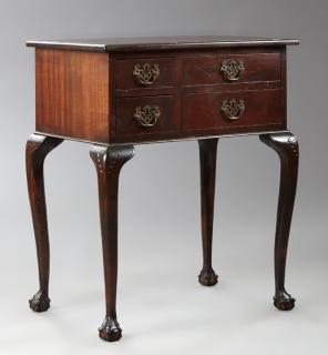 Appraisal: English Chippendale Style Carved Mahogany Silver C English Chippendale Style