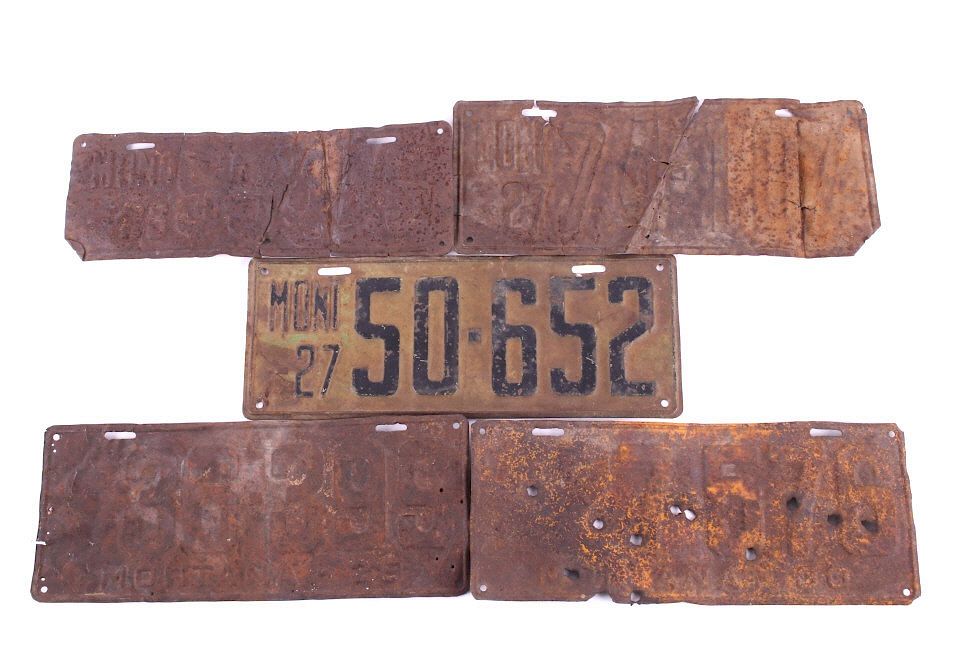 Appraisal: Early Montana License Plate Collection - This is a collection