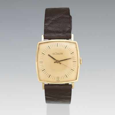 Appraisal: A Gentleman's LeCoultre k Gold Watch k yellow gold cushion