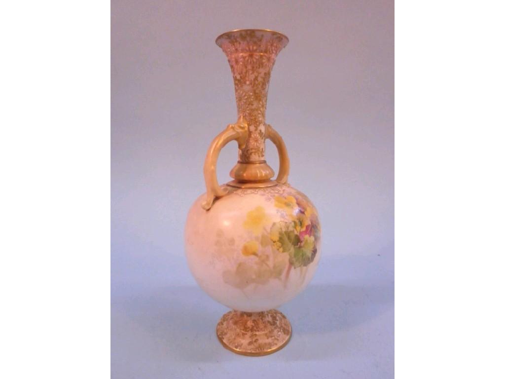 Appraisal: A Doulton Burslem blush ivory ground porcelain vase decorated with