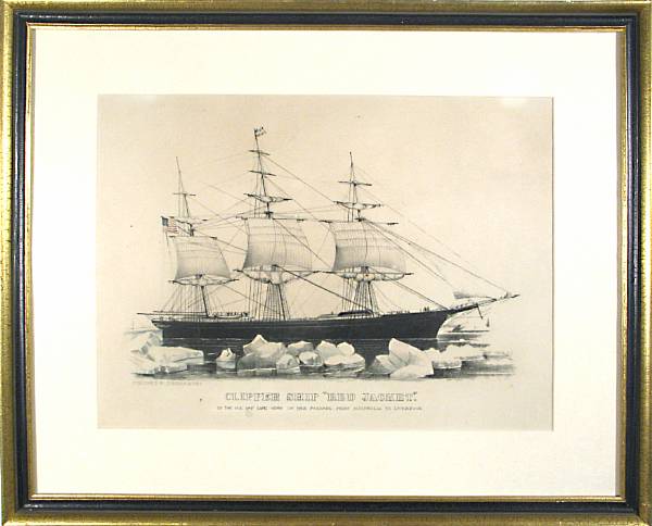 Appraisal: After Currier amp Ives Clipper Ship Red Jacket in the