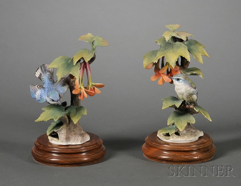 Appraisal: Pair of Royal Worcester Porcelain Dorothy Doughty Models of Warblers