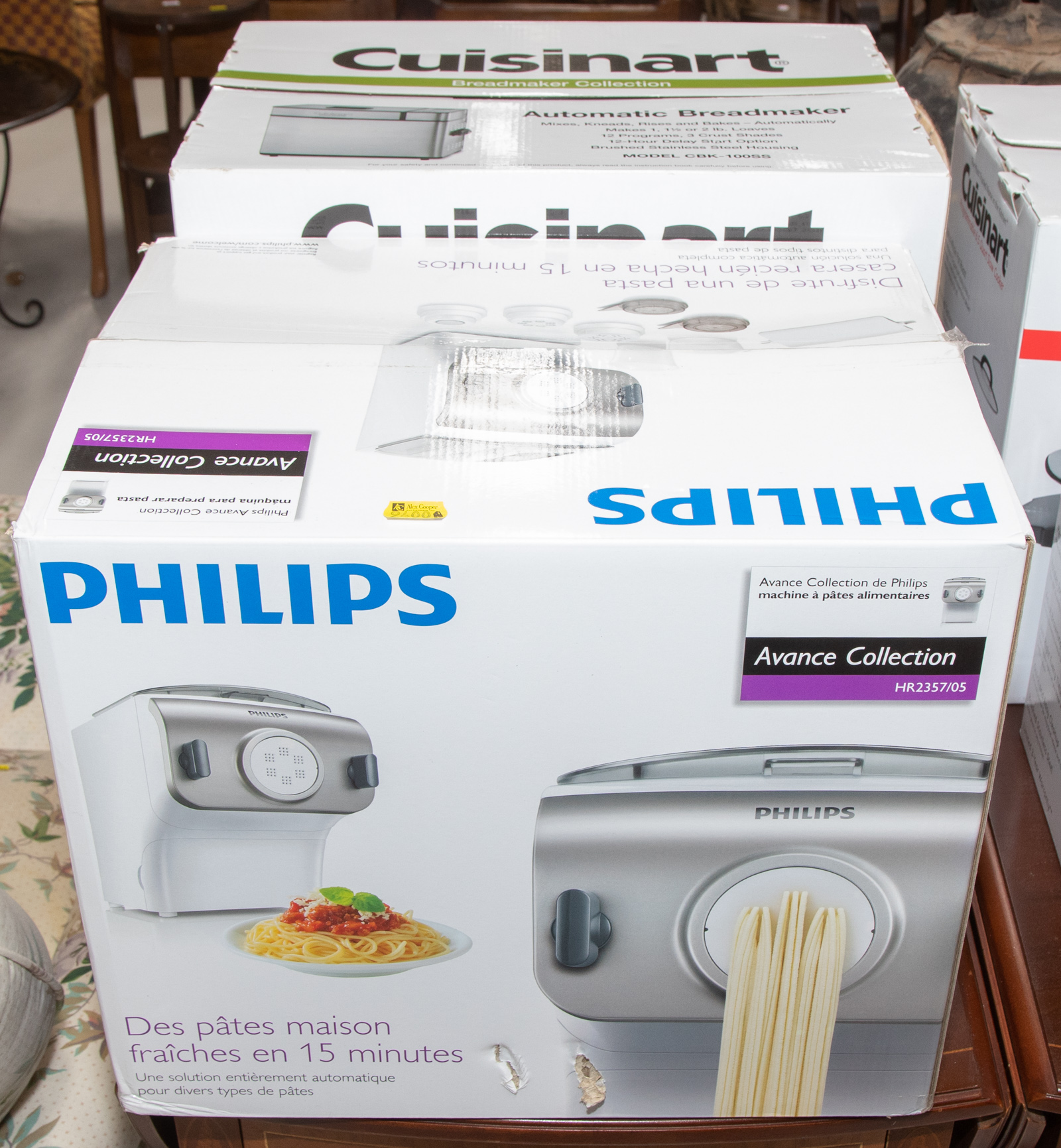 Appraisal: TWO NEW IN BOX KITCHEN APPLIANCES Includes one Philips pasta