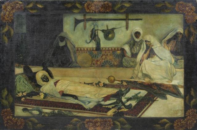 Appraisal: th C Orientalist Oil on Canvas Morning theDeceased Not visibly