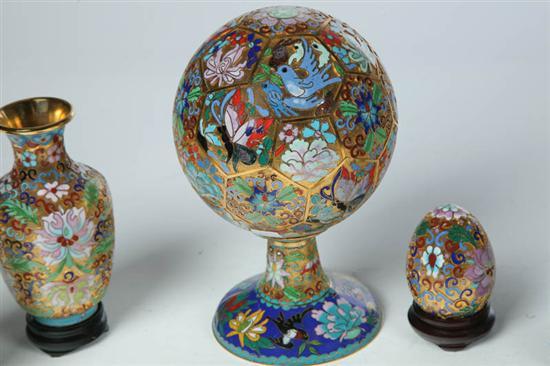 Appraisal: EIGHT PIECES OF CLOISONNE China nd half- th century enameled