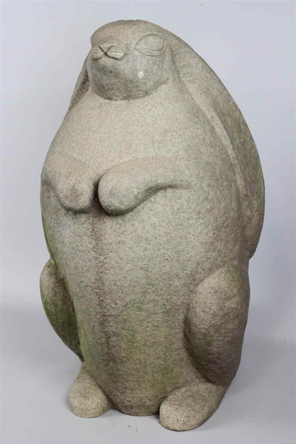 Appraisal: GARDEN BUNNY CAST COMPOSITE in the upright position with a