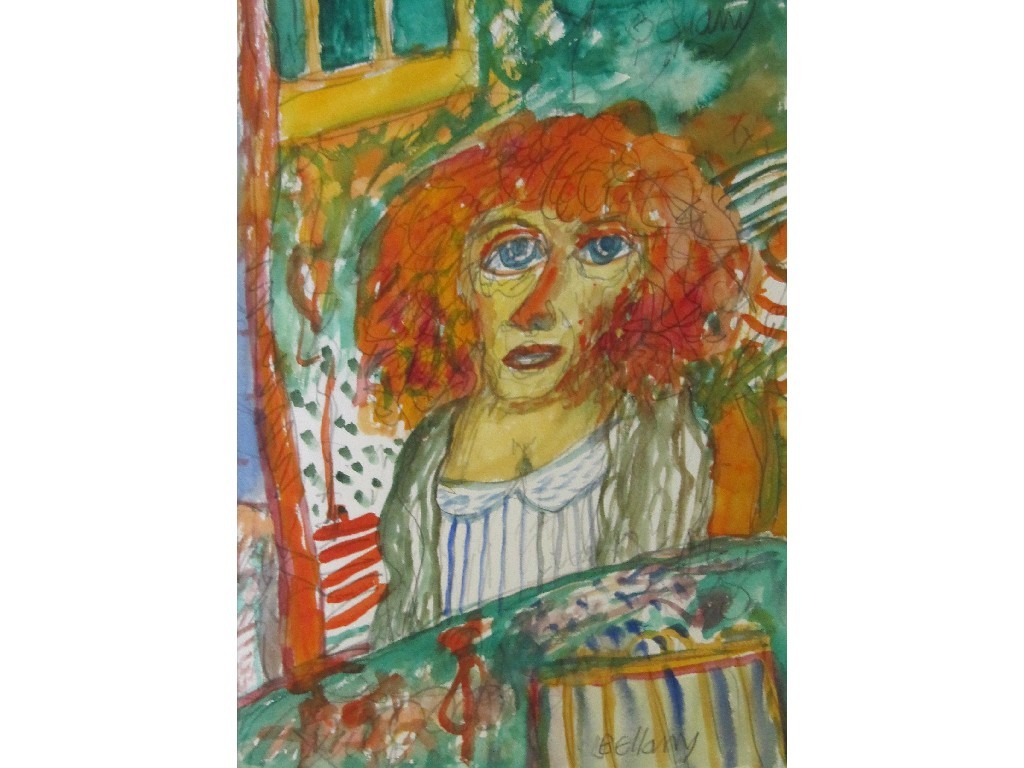 Appraisal: JOHN BELLANY RA HRSA b Wash over pencil 'Girl with