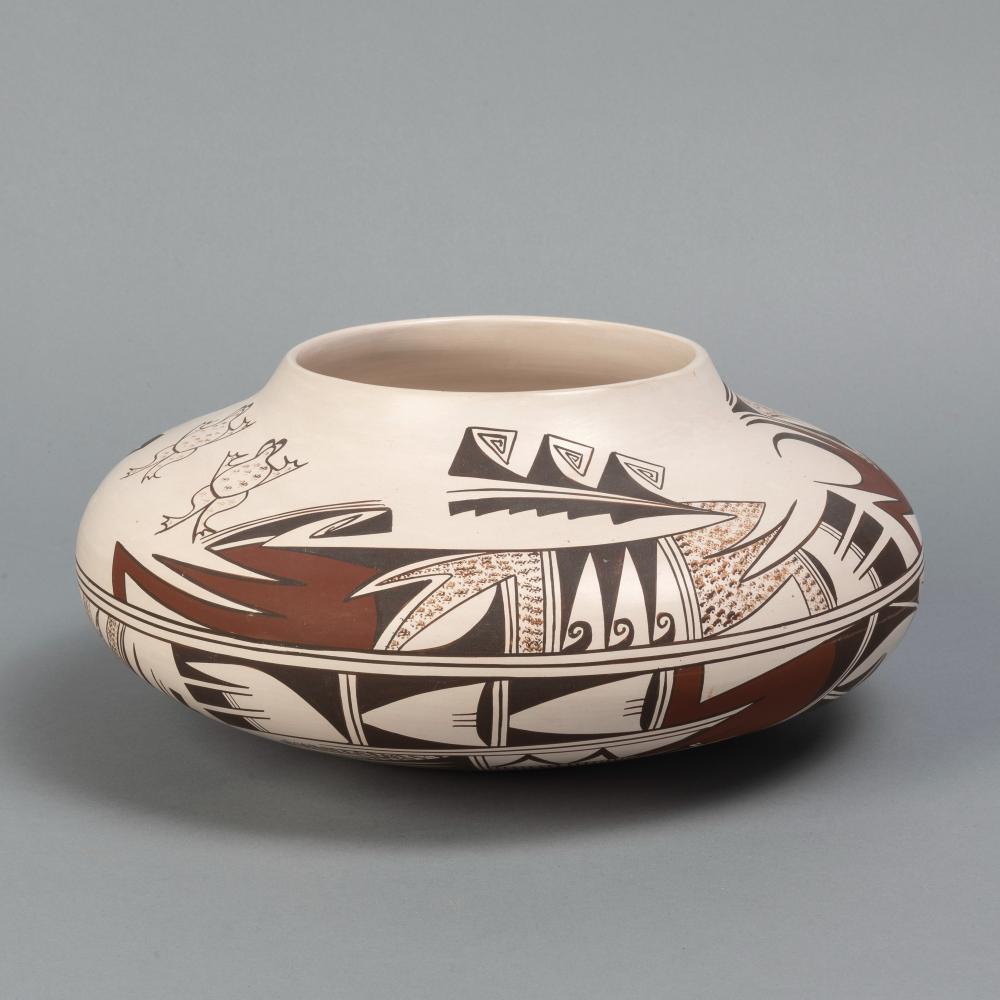 Appraisal: MARIANNE NAVASIE POLYCHROME BOWLMarianne Navasie Hopi - Polychrome Bowl fired