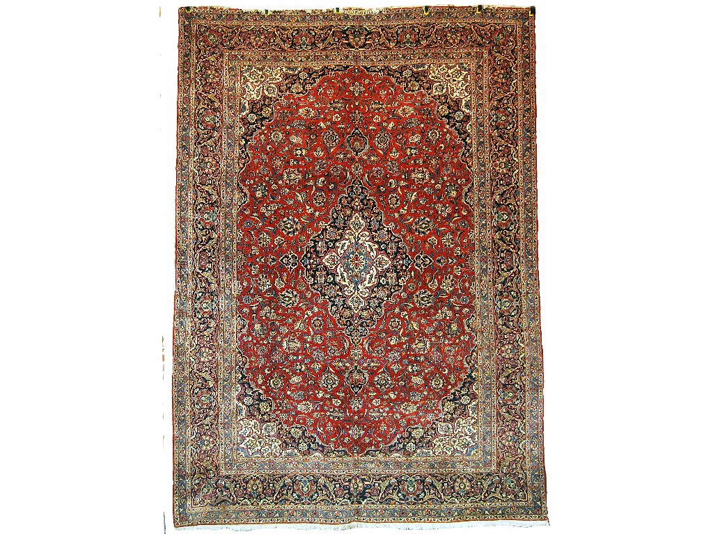 Appraisal: Persian Kashan carpet s