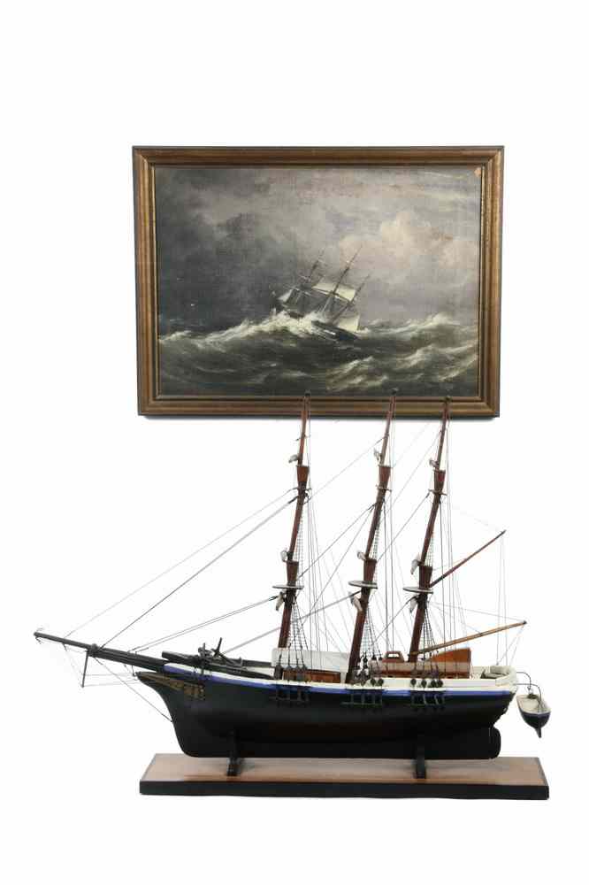 Appraisal: OOC SHIP MODEL WITH LETTER - Portrait of Ship 'Natchez'