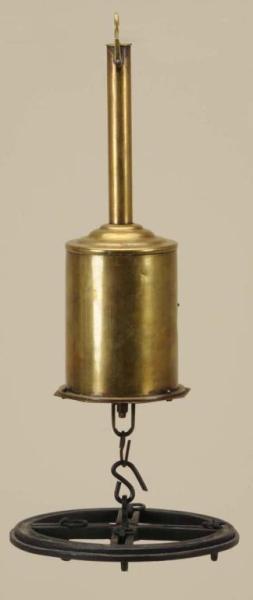 Appraisal: Two-Piece Brass Bottle Jack with Iron Crown Description Circa Missing