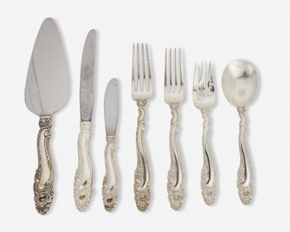 Appraisal: A Gorham D cor sterling silver flatware service Second-half th