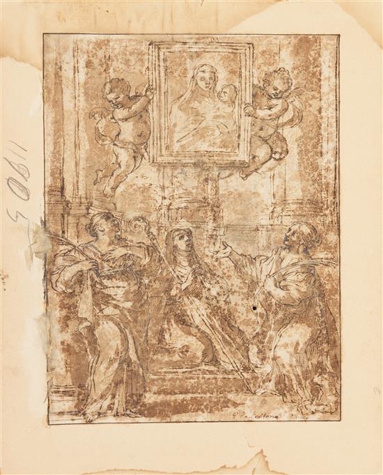 Appraisal: Sale Lot Pietro da Cortona Italian - Saints with a