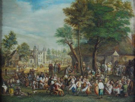 Appraisal: AFTER DAVID TENIERS THE YOUNGER THE VILLAGE FEAST Oil on