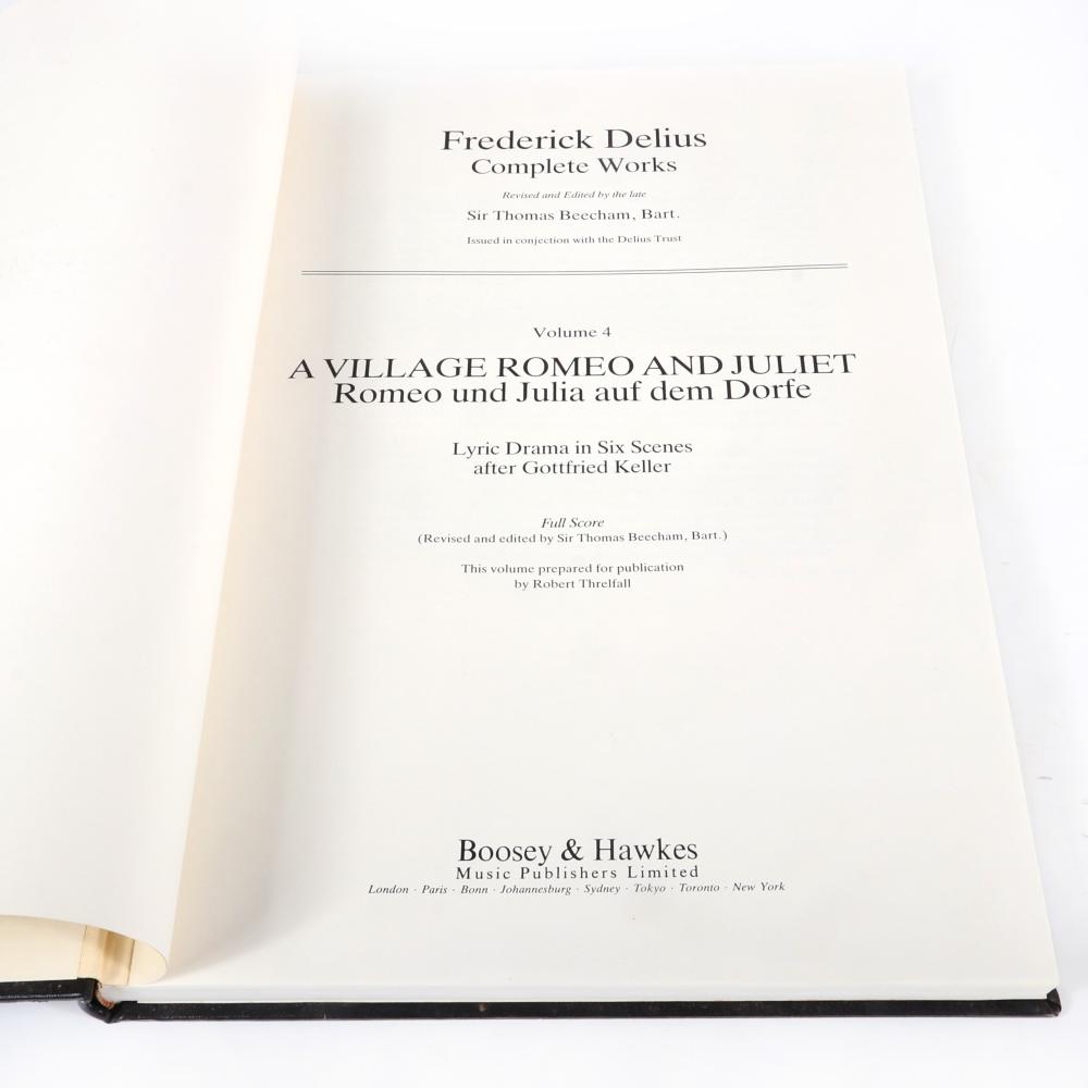 Appraisal: FREDERICK DELIUS COMPLETE WORKS REVISED AND EDITED BY SIR THOMAS