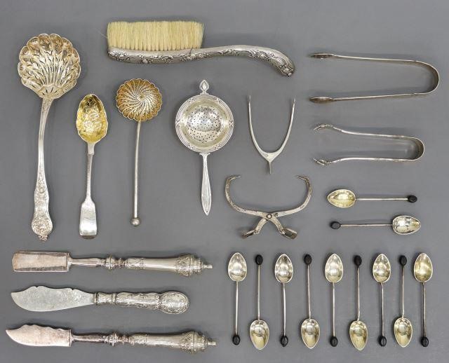 Appraisal: lot of Assorted sterling silver flatware including English George III