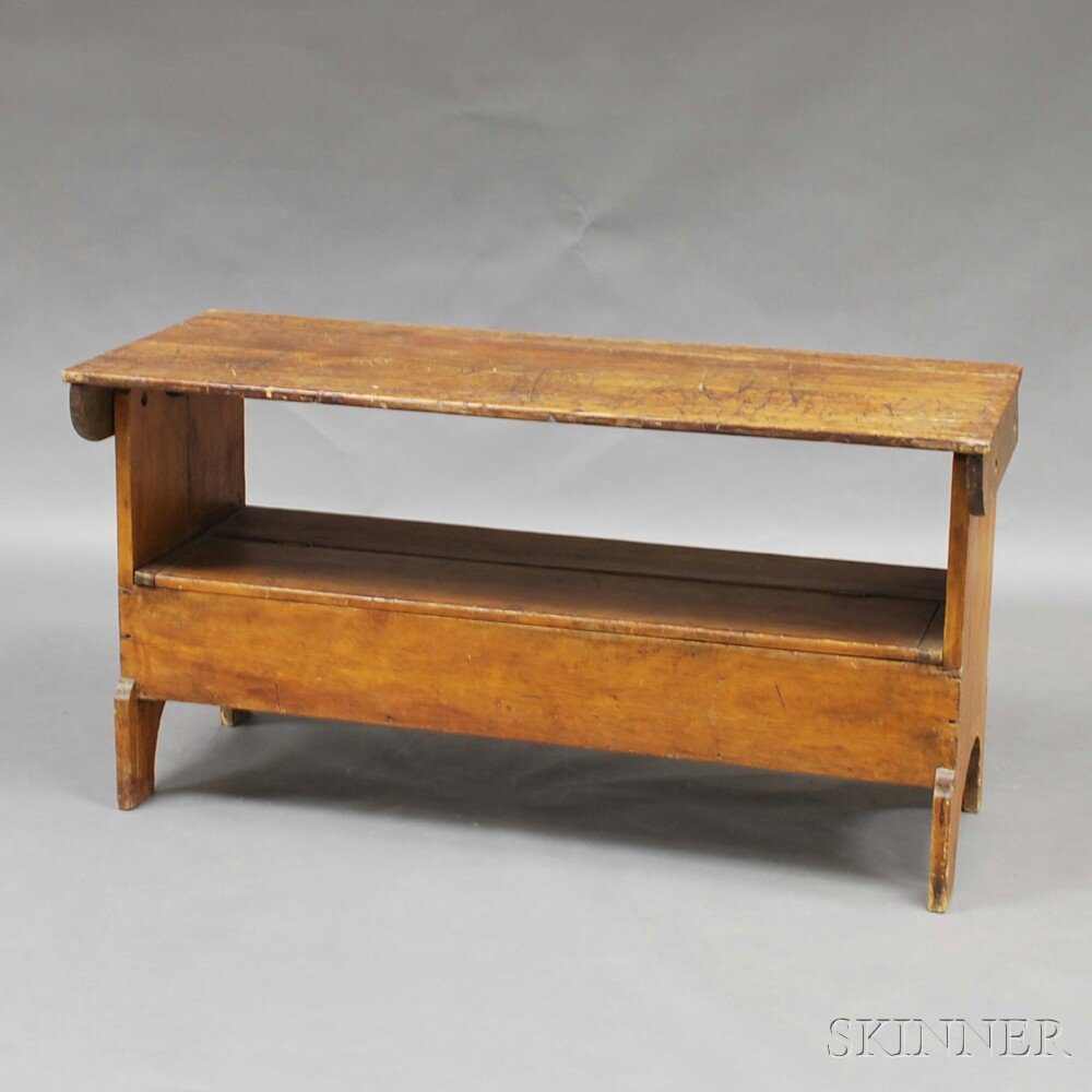 Appraisal: Rectangular-top Pine Hutch Table New England th th century the