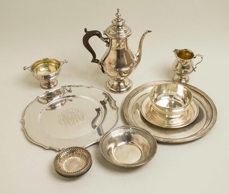 Appraisal: Assorted Sterling Silver Holloware Assorted sterling silver holloware comprising a