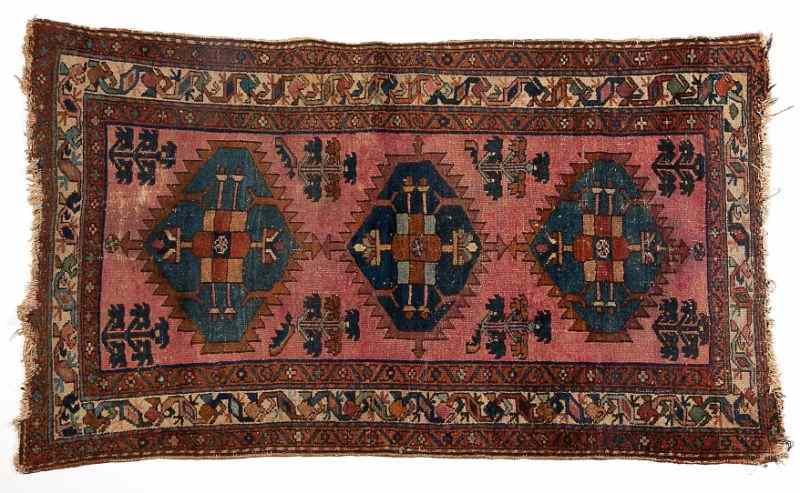 Appraisal: Semi-Antique Caucasian Area Rugcirca wool foundation and wool pile a