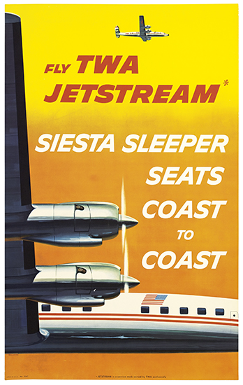 Appraisal: FRANK SOLTESZ - FLY TWA JETSTREAM SIESTA SLEEPER Circa x