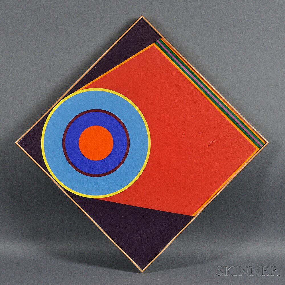 Appraisal: Jim James L Huntington American b Painting Untitled Geometric Diamond