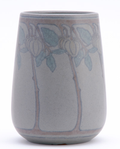 Appraisal: MARBLEHEAD Large vase crisply decorated by Hannah Tutt with branches