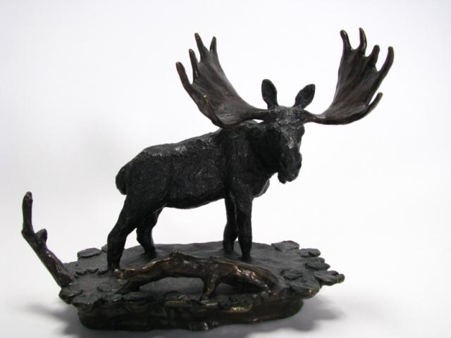 Appraisal: Mark Hopkins bronze sculpture Moose signed by the artist