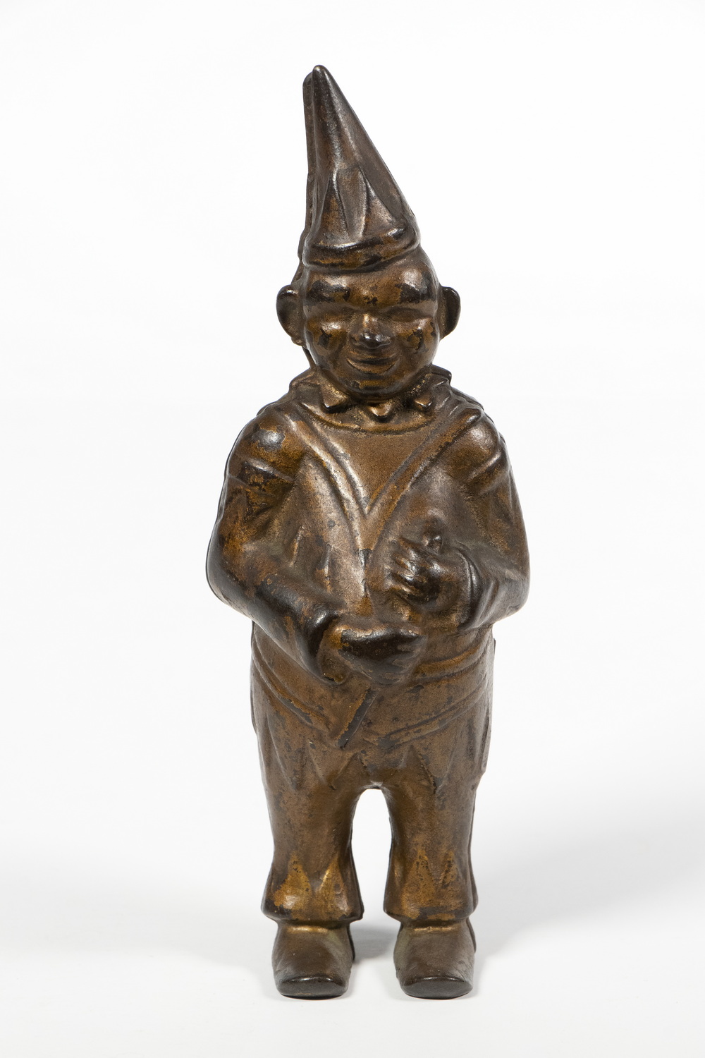 Appraisal: A C WILLIAMS IRON CLOWN STILL BANK Early th c