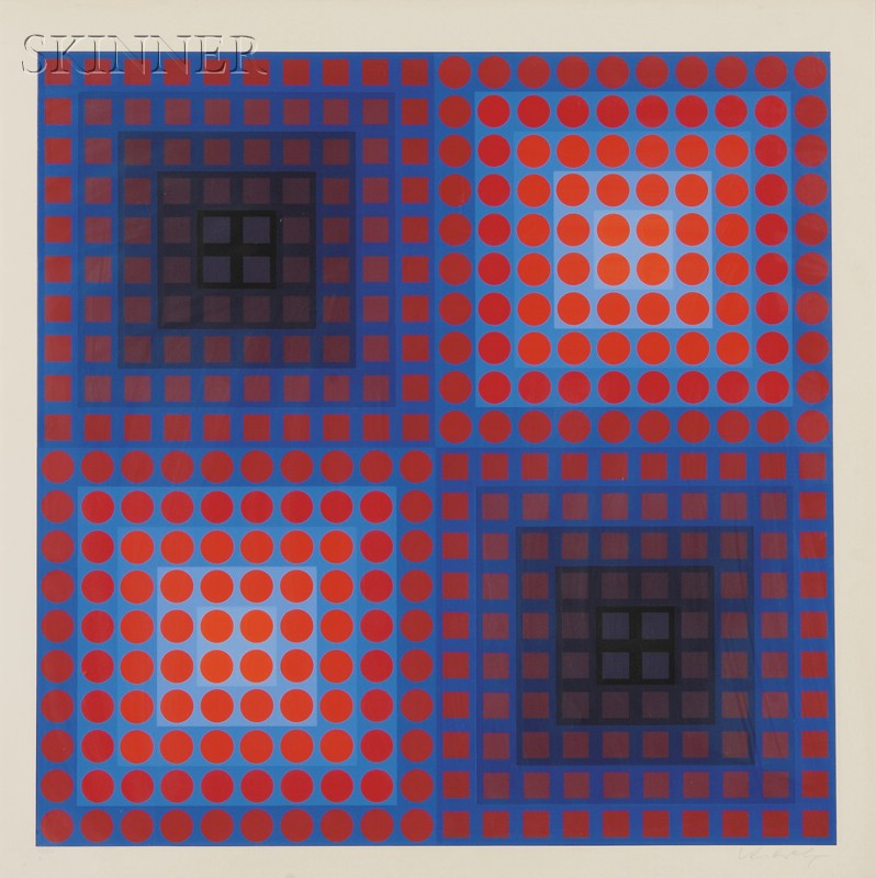 Appraisal: Victor Vasarely French Hungarian - Per Mutations edition of Signed