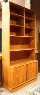 Appraisal: Danish Modern teak bookcase Danish Modern teak bookcase having seven