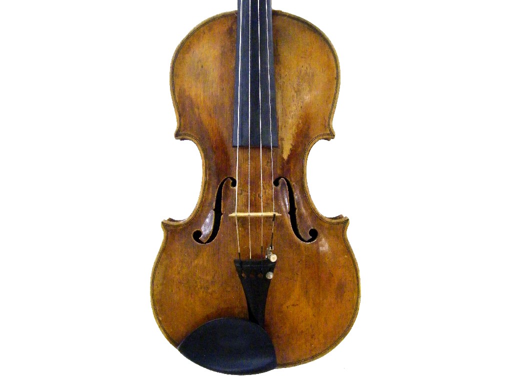 Appraisal: Tyrolean viola circa unlabelled the one piece back of faint