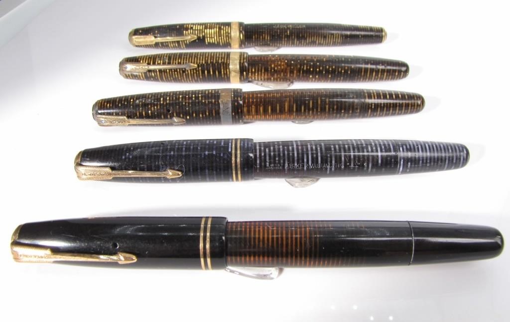 Appraisal: Vintage Parker Fountain Pens various unique styled bodies two pens