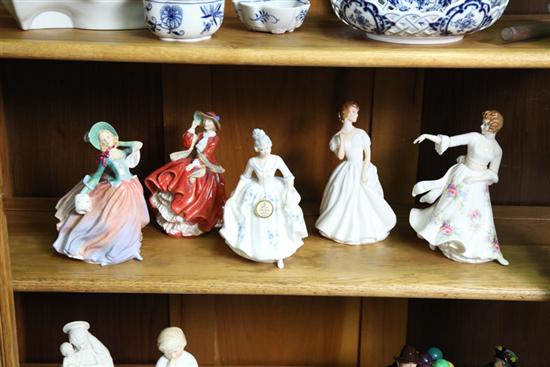 Appraisal: FIVE ROYAL DAULTON FIGURES Patricia HN Hazel HN Caroline HN