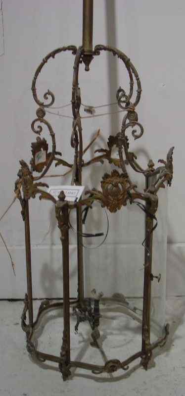 Appraisal: CAST BRONZE PARCEL GILT LANTERN LATE TH CENTURY ORIGINALLY GAS