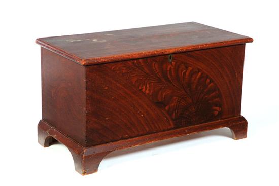 Appraisal: DECORATED BLANKET CHEST Ohio mid th century pine Original brown