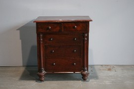 Appraisal: A th Century mahogany bedside chest of drawers