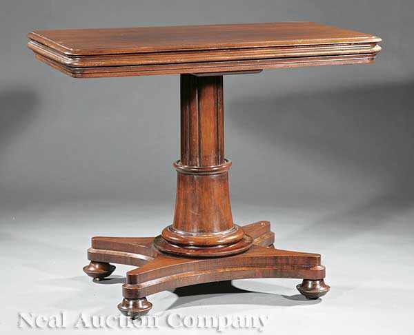 Appraisal: A William IV Carved Mahogany Telescoping Dumbwaiter c three tiers