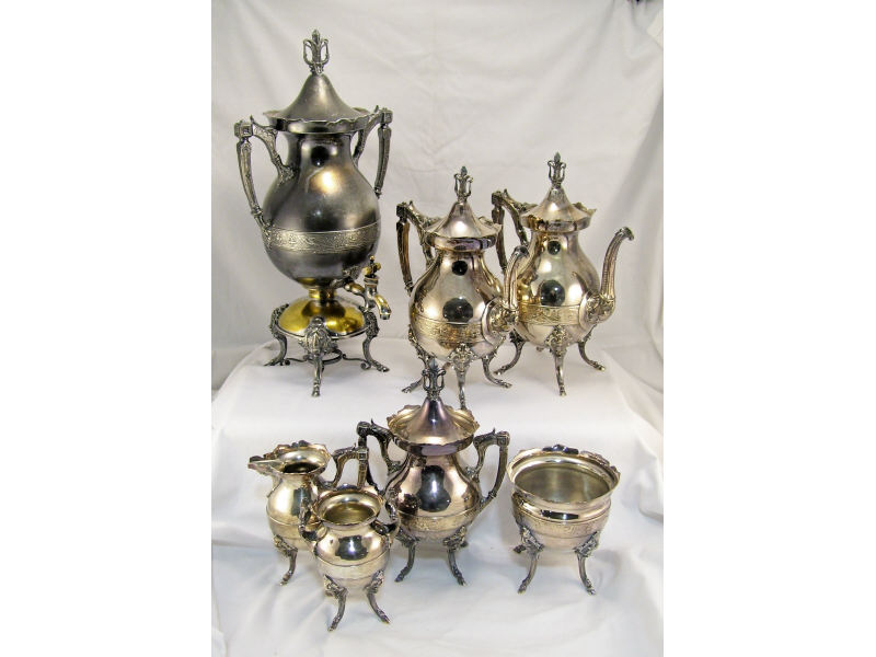 Appraisal: pc Wilcox Victorian Plated Tea Set Includes Urn worn finish